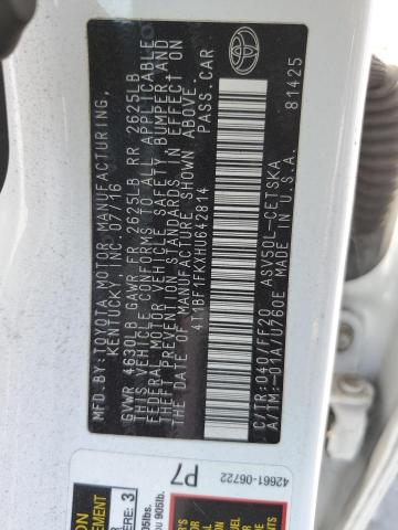 4T1BF1FKXHU642814 - 2017 TOYOTA CAMRY LE WHITE photo 12