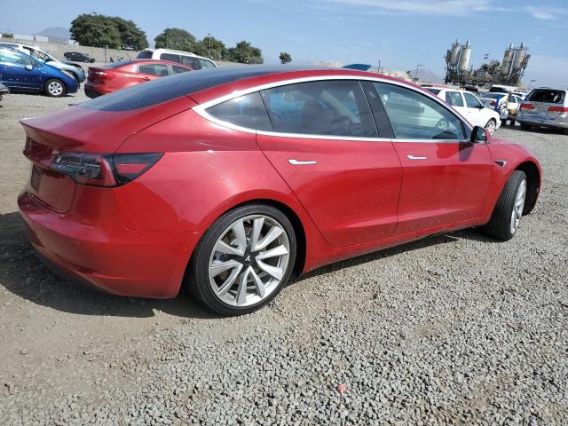 5YJ3E1EA5JF018082 - 2018 TESLA MODEL 3 RED photo 3