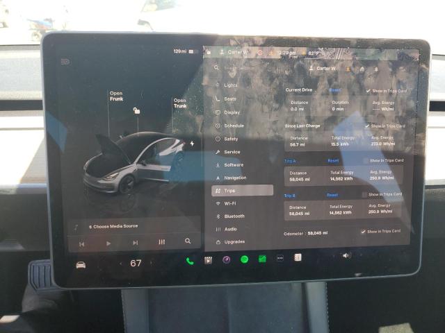 5YJ3E1EA1PF656838 - 2023 TESLA MODEL 3 Серый фото 9