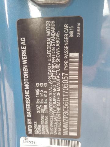 WMWZP3C56DT705057 - 2013 MINI COOPER S Mavi foto 12