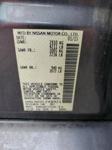 1N4AL3AP2FC248921 - 2015 NISSAN ALTIMA 2.5 Grau Foto 12