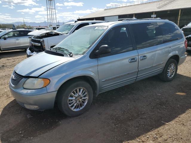 2C8GP64L32R793139 - 2002 CHRYSLER TOWN & COU LIMITED BLUE photo 1