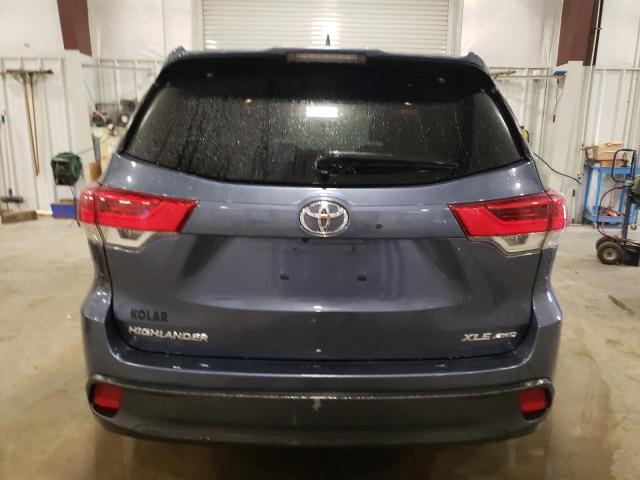 5TDJZRFH8KS991976 - 2019 TOYOTA HIGHLANDER SE Blau Foto 6