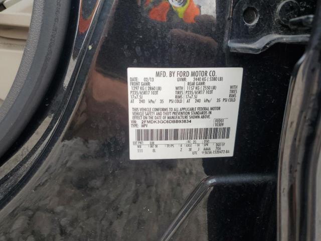 2FMDK3GC6DBB93834 - 2013 FORD EDGE SE 黑色 照片 13