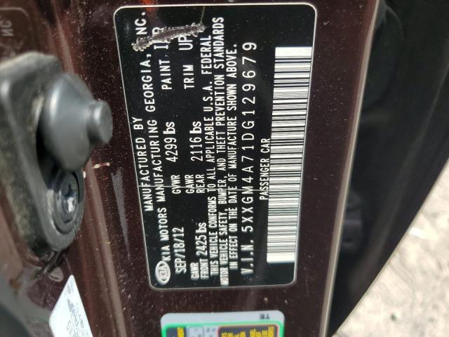 5XXGM4A71DG129679 - 2013 KIA OPTIMA LX BURGUNDY photo 13