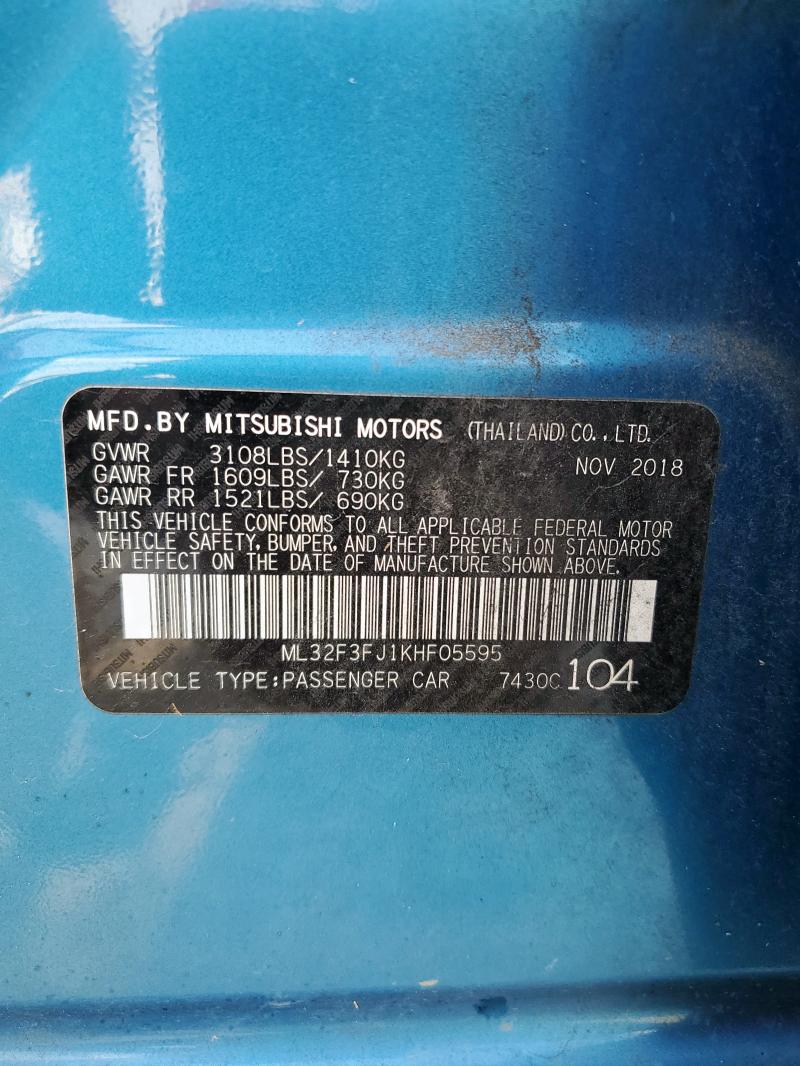 ML32F3FJ1KHF05595 - 2019 MITSUBISHI MIRAGE G4 ES 蓝色 照片 13