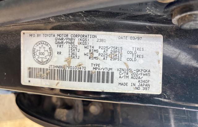 JT3HN86R7V0103470 - 1997 TOYOTA 4RUNNER SR5 BLACK photo 10