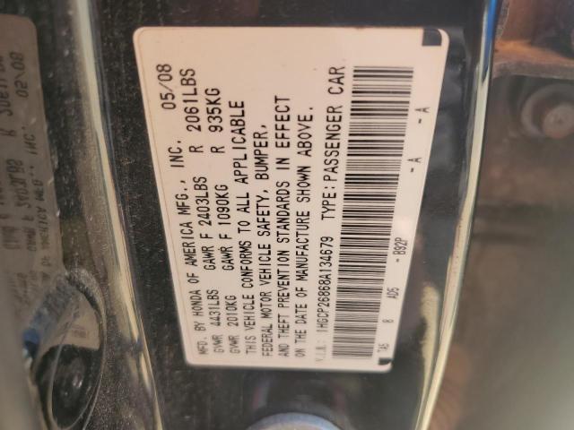 1HGCP26868A134679 - 2008 HONDA ACCORD EXL BLACK photo 13