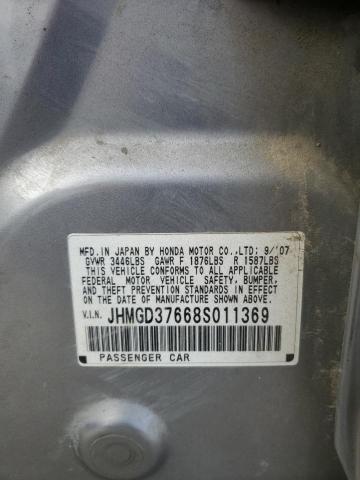 JHMGD37668S011369 - 2008 HONDA FIT SPORT 银色 照片 13