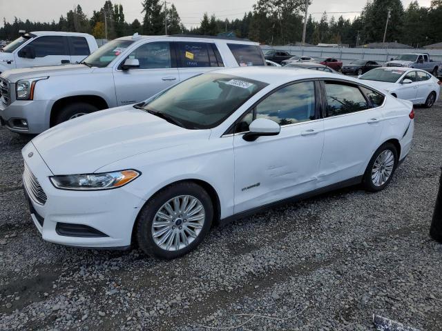 3FA6P0UUXFR143569 - 2015 FORD FUSION S HYBRID WHITE photo 1