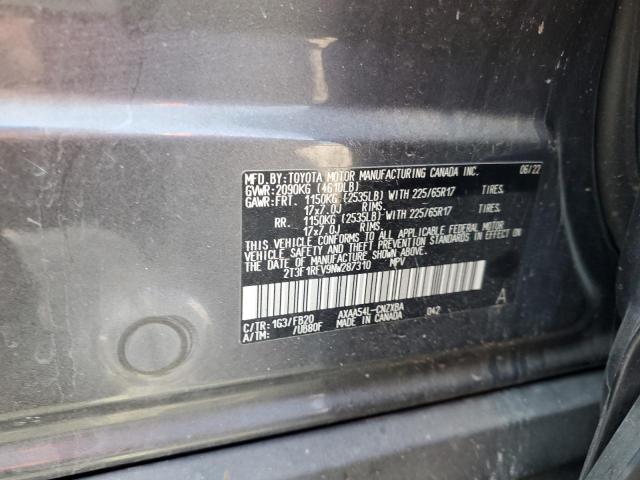 2T3F1RFV9NW287310 - 2022 TOYOTA RAV4 LE CHARCOAL photo 13