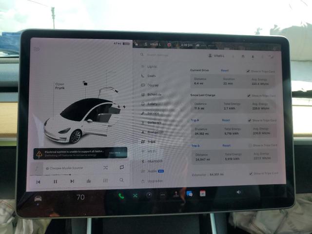 5YJ3E1EAXKF476671 - 2019 TESLA MODEL 3 أبيض صورة 9