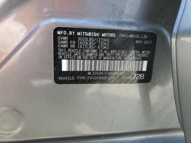 ML32A3HJ7JH006680 - 2018 MITSUBISHI MIRAGE ES 灰色 照片 12