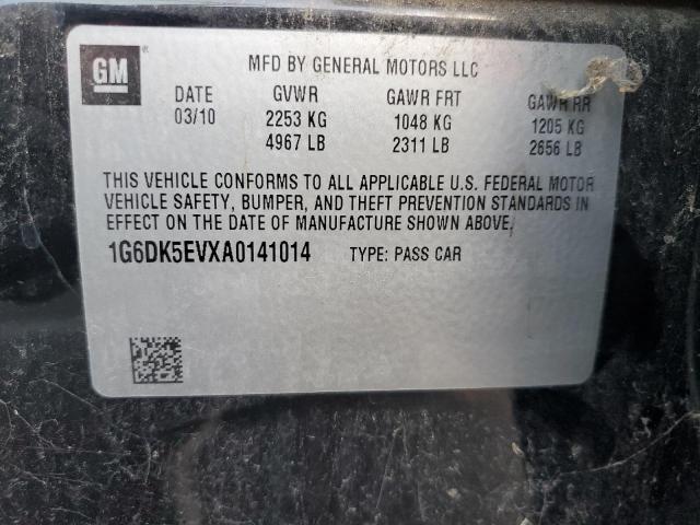 1G6DK5EVXA0141014 - 2010 CADILLAC CTS PERFORMANCE COLLECTION Schwarz Foto 12