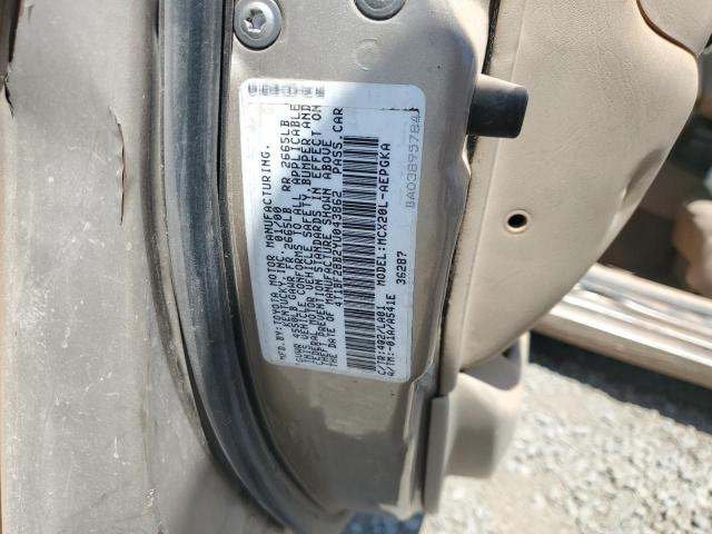 4T1BF28B2YU043862 - 2000 TOYOTA AVALON XL 金色 照片 12