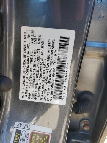 2HKRM4H70EH614447 - 2014 HONDA CR-V EXL GRAY photo 14