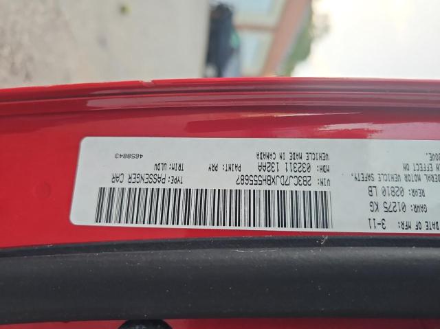 2B3CJ7DJXBH555687 - 2011 DODGE CHALLENGER SRT-8 红色 照片 10