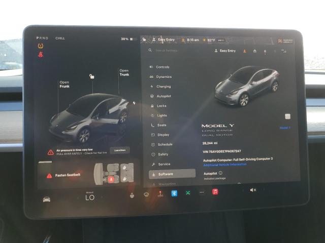 7SAYGDEE7PA067247 - 2023 TESLA MODEL Y 灰色 照片 9