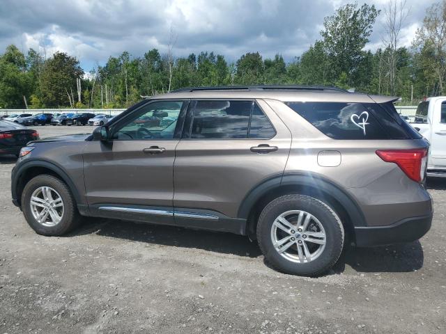 1FMSK8DH7MGB92320 - 2021 FORD EXPLORER XLT BROWN photo 2