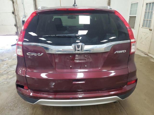 5J6RM4H70GL010311 - 2016 HONDA CR-V EXL MAROON photo 6
