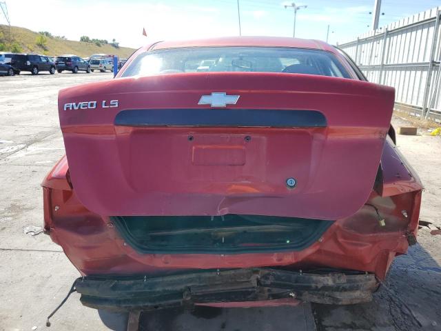 KL1TD56686B664903 - 2006 CHEVROLET AVEO BASE Qırmızı foto 6