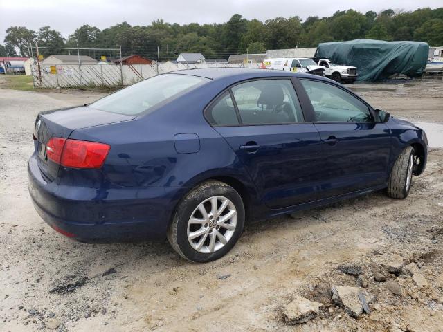 3VW1K7AJ0BM105908 - 2011 VOLKSWAGEN JETTA BASE 蓝色 照片 3