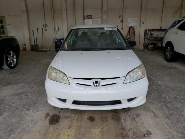 1HGES16374L007198 - 2004 HONDA CIVIC DX VP WHITE photo 5