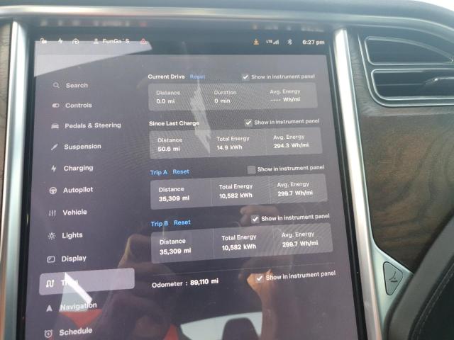 5YJSA1E29HF190321 - 2017 TESLA MODEL S Qırmızı foto 9