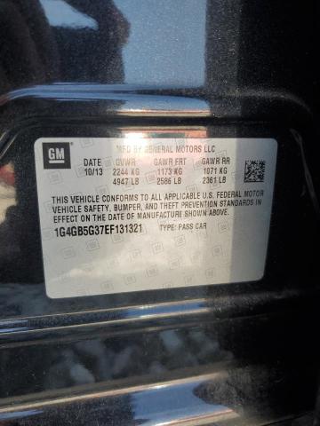 1G4GB5G37EF131321 - 2014 BUICK LACROSSE BLACK photo 12