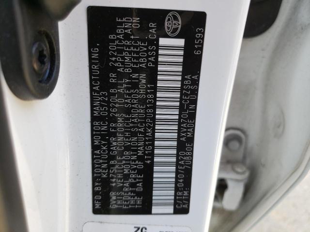 4T1G11AK2PU813811 - 2023 TOYOTA CAMRY SE NIGHT SHADE WHITE photo 12