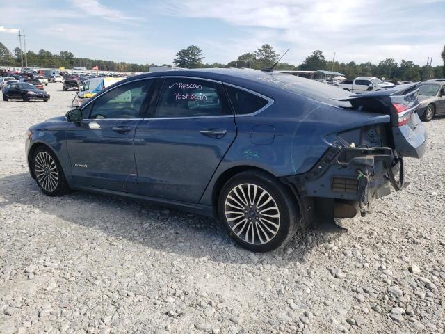 3FA6P0RU1JR117024 - 2018 FORD FUSION TITANIUM/PLATINUM HEV BLUE photo 2