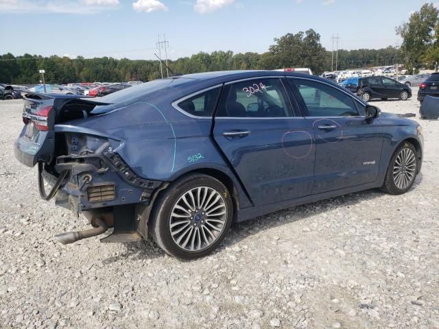 3FA6P0RU1JR117024 - 2018 FORD FUSION TITANIUM/PLATINUM HEV BLUE photo 3