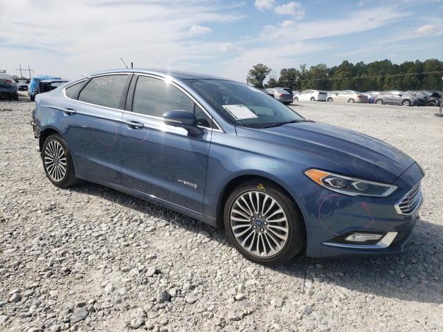 3FA6P0RU1JR117024 - 2018 FORD FUSION TITANIUM/PLATINUM HEV BLUE photo 4