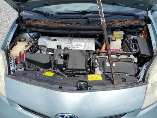 JTDKN3DUXE1738186 - 2014 TOYOTA PRIUS TURQUOISE photo 11