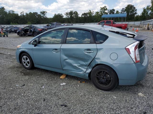JTDKN3DUXE1738186 - 2014 TOYOTA PRIUS TURQUOISE photo 2