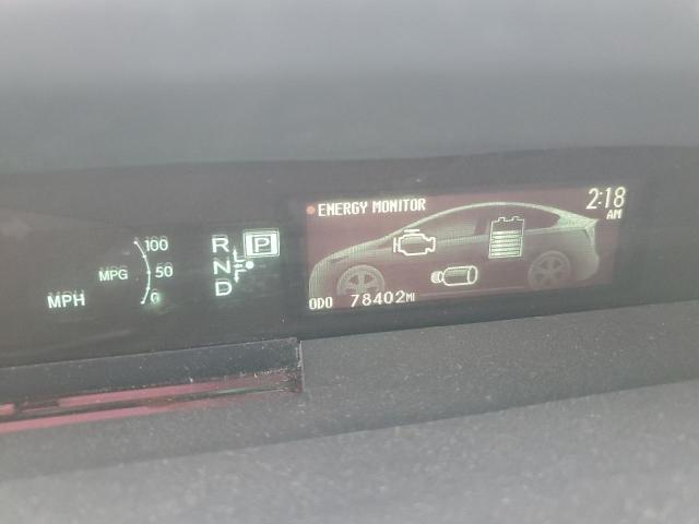 JTDKN3DUXE1738186 - 2014 TOYOTA PRIUS TURQUOISE photo 9