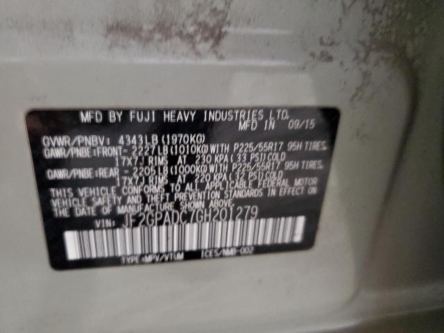 JF2GPADC7GH201279 - 2016 SUBARU CROSSTREK PREMIUM SILVER photo 12