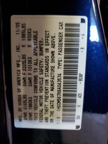 1HGCM567X6A043574 - 2006 HONDA ACCORD EX 蓝色 照片 13