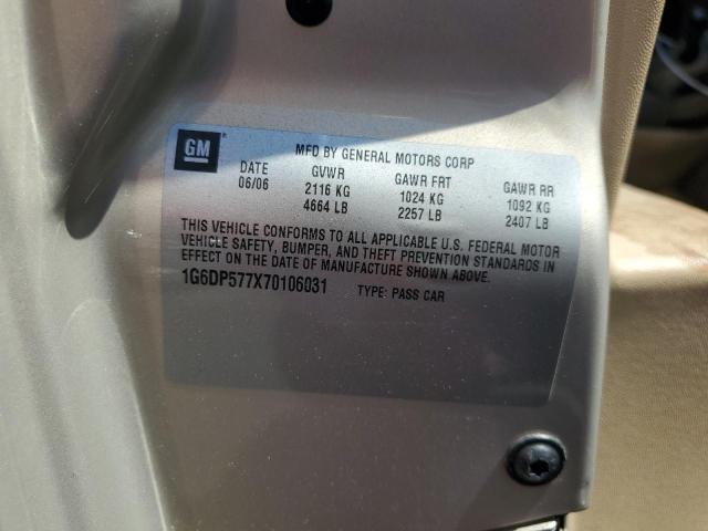 1G6DP577X70106031 - 2007 CADILLAC CTS HI FEATURE V6 TAN photo 12
