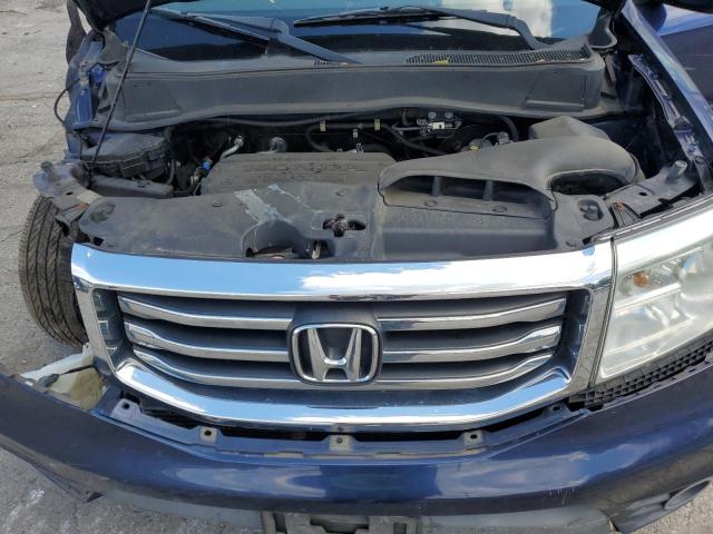 5FNYF4H59EB042166 - 2014 HONDA PILOT EXL BLUE photo 12