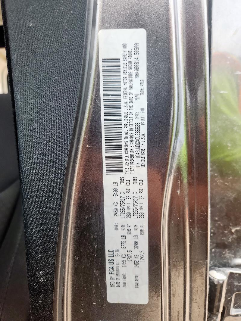 1C4BJWDGXGL286626 - 2016 JEEP WRANGLER U SPORT Grafit foto 14