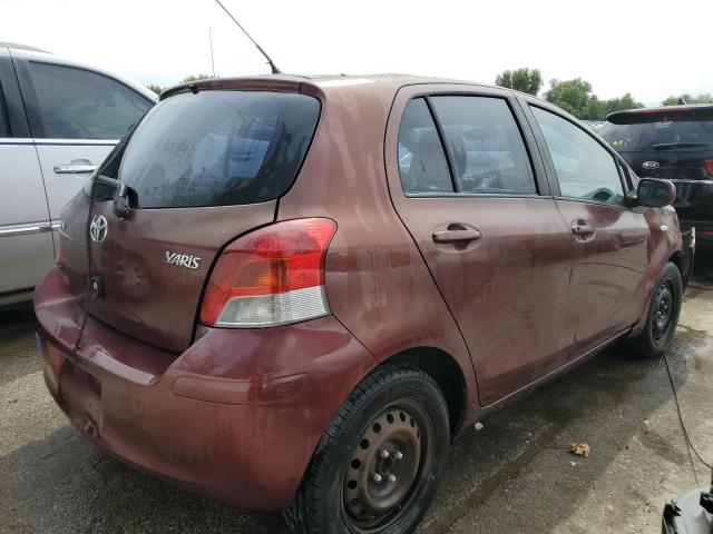 JTDKT903795223148 - 2009 TOYOTA YARIS MAROON photo 3