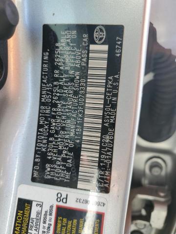 4T1BF1FK3FU079330 - 2015 TOYOTA CAMRY LE SILVER photo 13