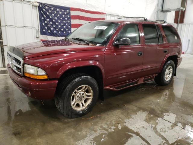 1B4HS48N32F215146 - 2002 DODGE DURANGO SLT MAROON photo 1