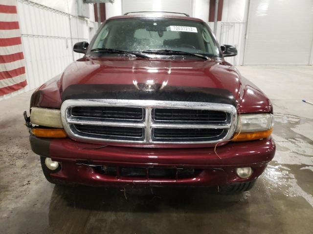 1B4HS48N32F215146 - 2002 DODGE DURANGO SLT MAROON photo 5