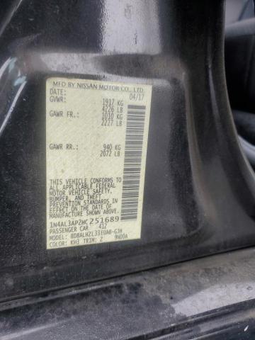 1N4AL3AP2HC251689 - 2017 NISSAN ALTIMA 2.5 შავი ფოტო 12