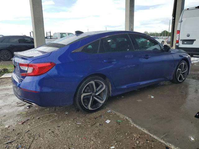 1HGCV1F3XNA079993 - 2022 HONDA ACCORD SPORT BLUE photo 3
