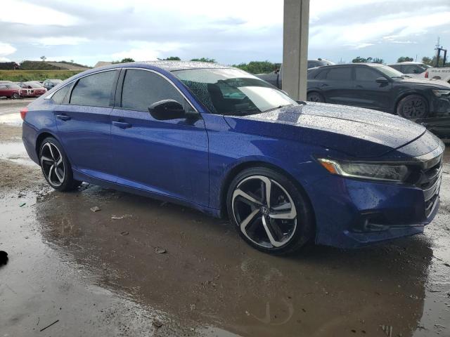 1HGCV1F3XNA079993 - 2022 HONDA ACCORD SPORT BLUE photo 4