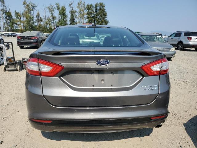 3FA6P0RU1ER177939 - 2014 FORD FUSION TITANIUM HEV CHARCOAL photo 6