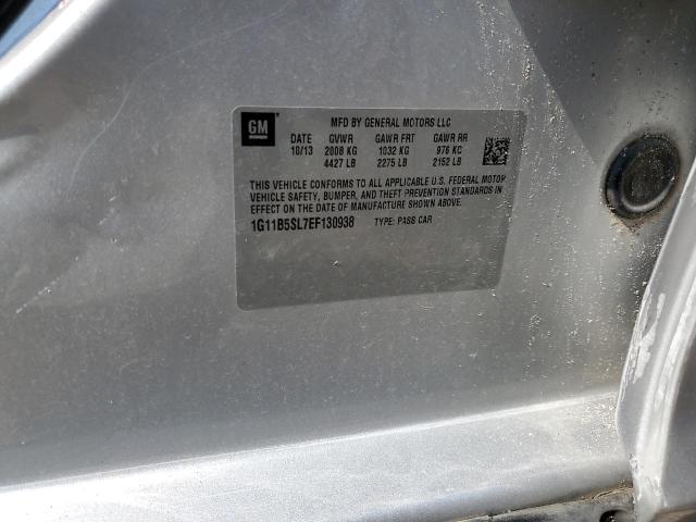 1G11B5SL7EF130938 - 2014 CHEVROLET MALIBU LS SILVER photo 13